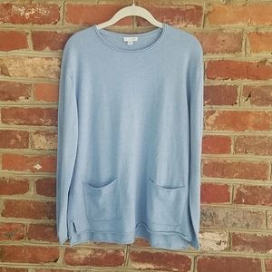 J. Jill Oversized Blue Sweater with Pockets